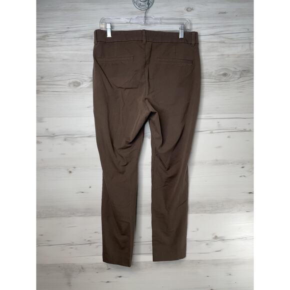 Old Navy Pixie Pants Womens 12 Brown High Rise Split Hem Stretch Work Casual - Picture 7 of 13